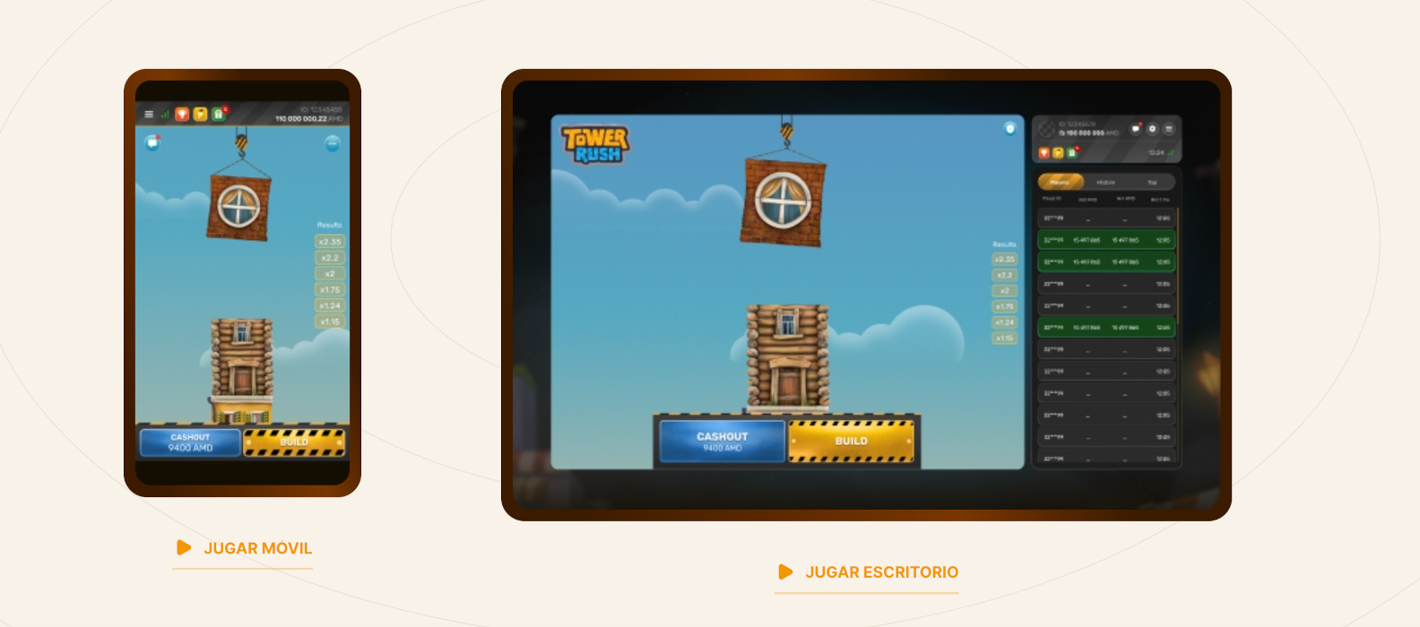 Tower Rush ganar dinero